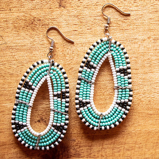 Oval Tear Drop Earrings